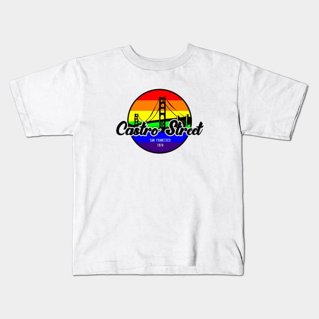 Team Rainbow LGBT Castro street Kids T-Shirt by teamrainbowstore